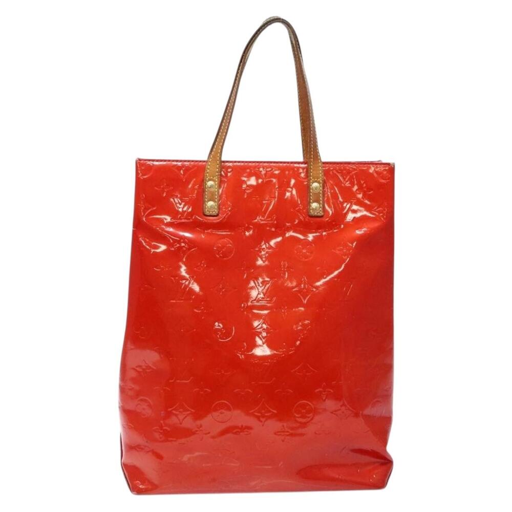 LOUIS VUITTON Monogram Vernis Reade MM Hand Bag Red Rouge M91086 - Picture 2 of 12